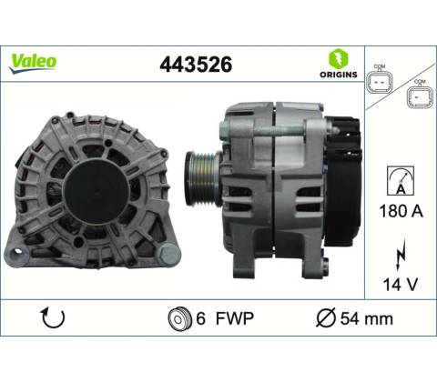 Alternátor VALEO 443526