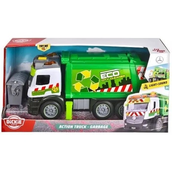Dickie Toys Dickie: Камион играчка Mercedes сметоизвозване със звук и светлини - 26 см (203745014)