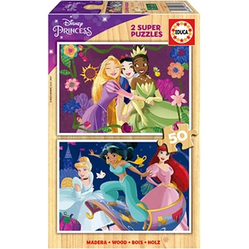 Image 1 of Educa - Puzzle 2x50 Disney Princess II - 100 piese
