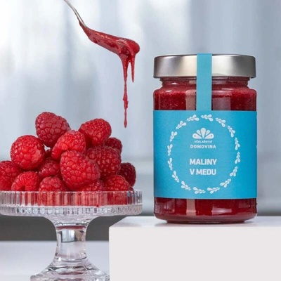 Včelařství Domovina Maliny v medu 380 g – Sleviste.cz