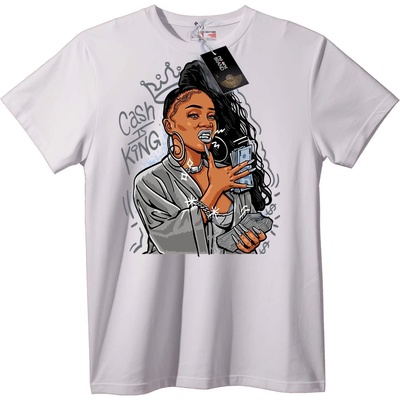 NOONEBRAND Тениска Крал на парите - 7XL, White