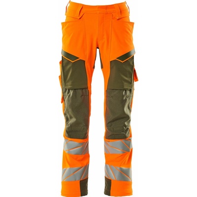 Mascot ACCELERATE SAFE 19079-511-1433 reflexné bezpečnostné nohavice HI-VIS reflexná oranžová / machovo zelená, klasická veľkosť