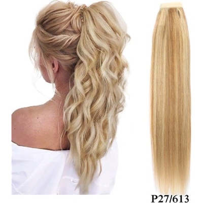 Culík z pravých vlasů na prodlužování vlasů 40cm 27/613 - tmavá blond / nejsvětlejší blond – Zboží Dáma