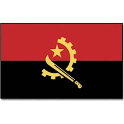 Vlajka Angola 30 x 45 cm na tyčke