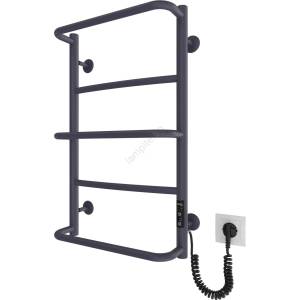 Mario Radiators Лира за баня LUX, 65 W / 230 V, 66 x 42 см, неръждаема стомана/антрацит, дясно изпълнение (MR0094)