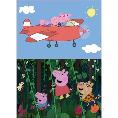 EDUCA Dřevěné Prasátko Peppa 2 x 16 dielov