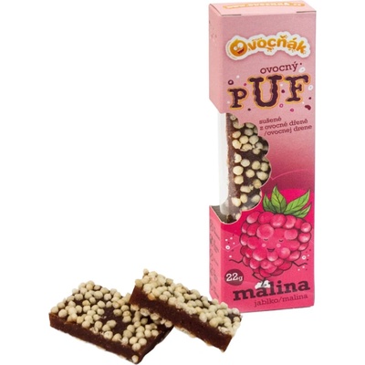 OVOCŇÁK Ovocné puf plátky jablko a malina 22 g