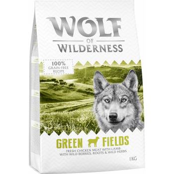Wolf of Wilderness 1кг Adult Green Fields Wolf of Wilderness храна за кучета с агнешко