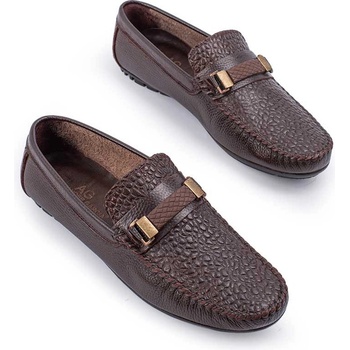 Alexander garcia Мъжки мокасини от естествена кожа - Тъмнокафяви 20230321136 (381634_Тъмно кафяв)