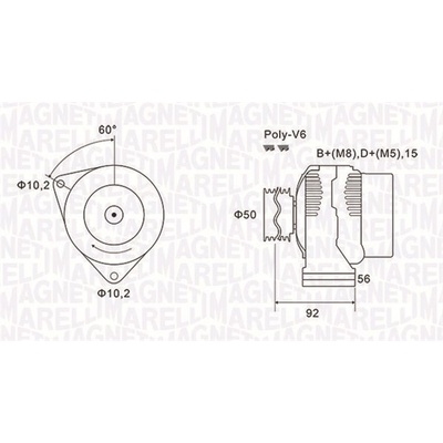 Alternátor MAGNETI MARELLI 063731491010