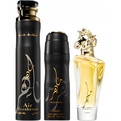 Lattafa Maahir Lattafa Maahir EDP 100 ml + deodorant s parfemací 200 ml + osvěžovač vzduchu 300 ml
