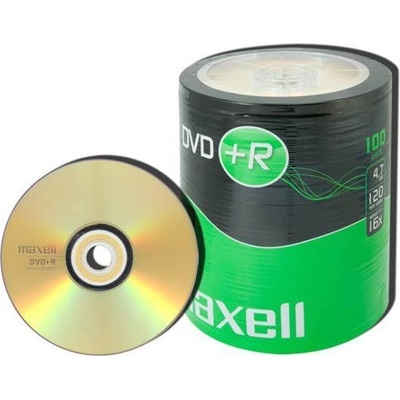 Maxell Оптичен носител DVD+R 4.7GB, Maxell, 100 бр (ML-DDVD+R4,7-100SH)