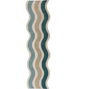 Flair Rugs Синя ръчно изработена вълнена пътека 80x300 cm Cascade Wool - Flair Rugs (503119382704)