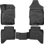 LEMENT Element 3D rubber floor mats suitable for Ford Ranger Supercrew 2019- | 100% custom-fit all-weather floor mats made of TPE, high edge, waterproof, non-slip, odorless - FORD