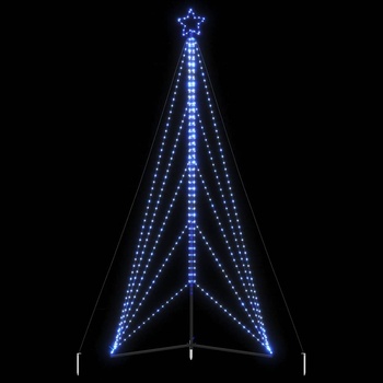 vidaXL LED коледна елха 615 светодиода синьо 404, 5 см (4016422)