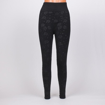 Макси термо клин в черно с рози