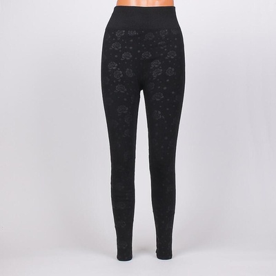 Макси термо клин в черно с рози