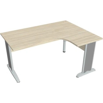Hobis Pracovný stôl Cross, ergo, ľavý, 160 x 75,5 x 120 cm, agát/kov