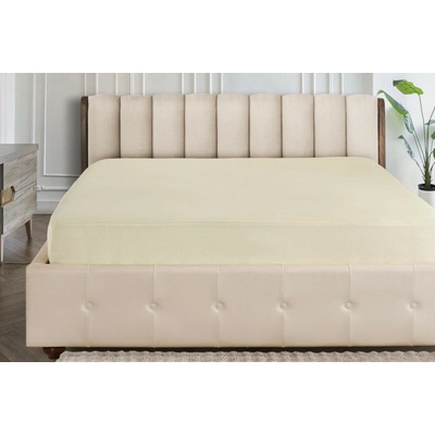 Klinmam Home Barevné napínací prostěradlo Jersey krémové 100x200