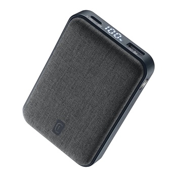 Cellularline Външна батерия Cellularline Glam Power Bank 10000 mAh, Power Delivery, Цвят Черен (PBGLAM10000PDK)