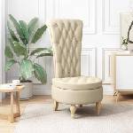 vidaXL Стол с тапицерия Крем 56, 5 x 70 x 110 см текстил (42020684)
