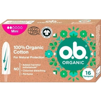 o.b. Organic Mini Tampóny z organickej bavlny 16 ks