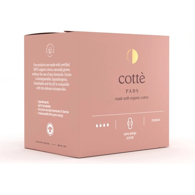 Cotté Fem Ultra Wings Super BIO bavlna 12 ks