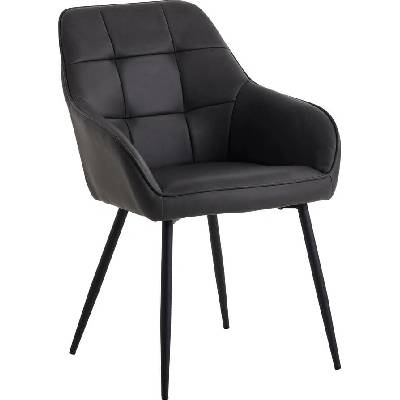 Unique Furniture Nolan Square s podrúčkami Tmavosivé 2 ks