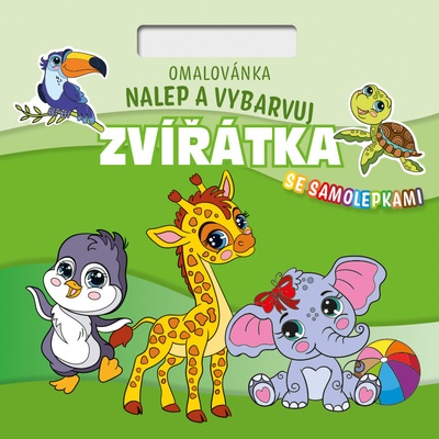 Omalovánky Nalepuj a vybarvuj! Zvířátka – Zboží Dáma