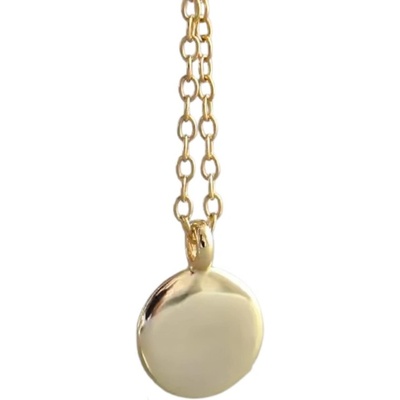 Majya Stříbrný řetízek s medailonkem pozlacený 10921