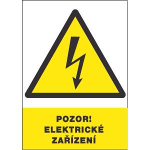 ČERVA EXPORT IMPORT a. s CERVA 12301 T. / Табела за безопасност "ВНИМАНИЕ! ЕЛЕКТРИЧЕСКО ОБОРУДВАНЕ" - 30x21 см (9903001499999)
