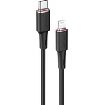 ACEFAST - Кабел за данни (C2-01) - Type-C към Lightning, 30W, 3A, бързо зареждане, MFi сертификация, 1.2 м - Черен