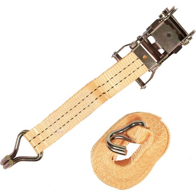 TOPTRADE pás upínaci, s hákmi a račňou, do 2000 kg, 38 mm x 5 m