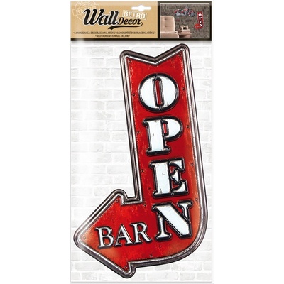 Argus Nálepka na zeď Bar open 23170001 – Zboží Dáma