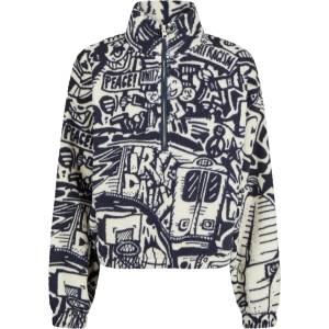 IRIEDAILY Дамски поларен пуловер Iriedaily Women's Arkta Teddy Troyer Fleece jumper - Navy / White (105-7574-0212)