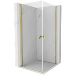 Mexen Mist-B Duo отваряема душ кабина 95 x 95 cm, прозрачна, златна - 8A2-095-095-50-00 (8A2-095-095-50-00)