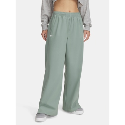 Dámske športové nohavice Under Armour UA Rival Wide Leg Pant Zelená