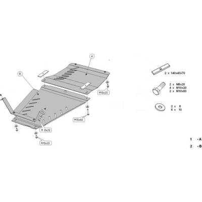 Kryt pod prevodovkou SUZUKI GRAND VITARA II - Plech - 8595698039675