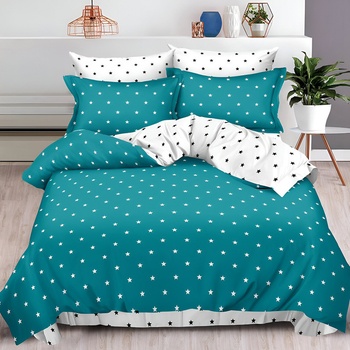 EmonaMall Двулицево спално бельо с ластик EmonaMall, 6 части - Модел S18907 (S18907-66666e)