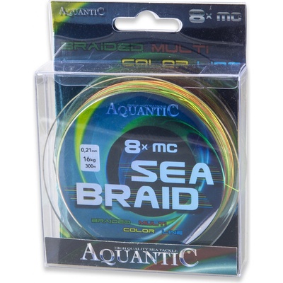 Aquantic šňůra osmipramenná MC Sea-Braid multicolor 300m 0,30mm