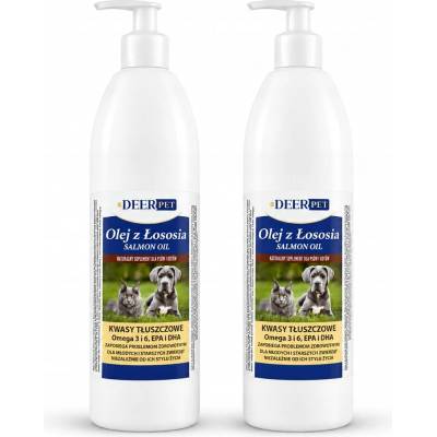 DEER PET Lososový olej pro psy a kočky lisovaný za studena 2000 ml
