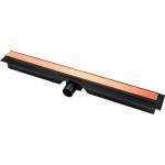 FDesign Комплект душ канал Slim с капак FDesign Kleome черно покритие - розово злато 60 см (FD7-403-60-25)