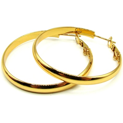 RajSperku Dámské Náušnice KRUHY GOLD 40 mm z Chirurgické oceli NS260178