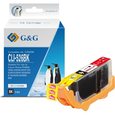 ГЛАВА ЗА CANON PIXMA iP 4850/MG 5150/5250/6150/8150 - Black - ink tank - WITH CHIP / С ЧИП - /526/ - CLI-526BK (CLI526BK) - BS4540B001AA - PN NP-C-0526BK/C - G&G (NP-C-0526BK)