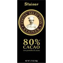 Stainer čokoláda hořká 80% s kakaovými boby con pepito di cacao 50 g