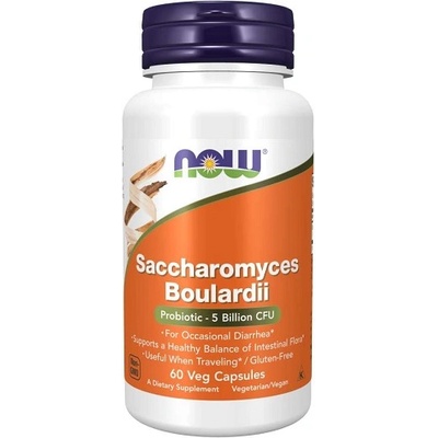 NOW NOW Saccharomyces Boulardii, 60 Veg Capsules