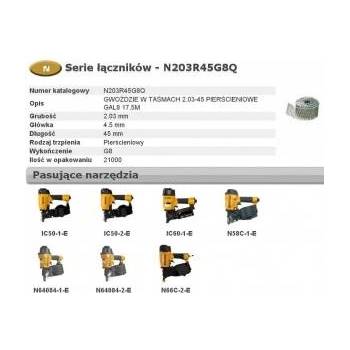 Bostitch NAILS IN TAPE N55 2, 03-45 GALVANIZED RING G8 21, 000pcs