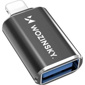 Wozinsky Адаптер от Wozinsky, Lightning(м) към USB-A(ж), 10W, черен (WALA-01)