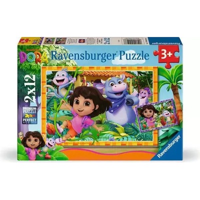 Ravensburger - Puzzle 2x12 Dora: We can do it! - 1 - 39 piese