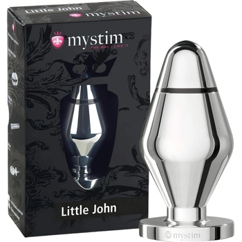 mystim Little John - малък електро анален плъг (сребърен)